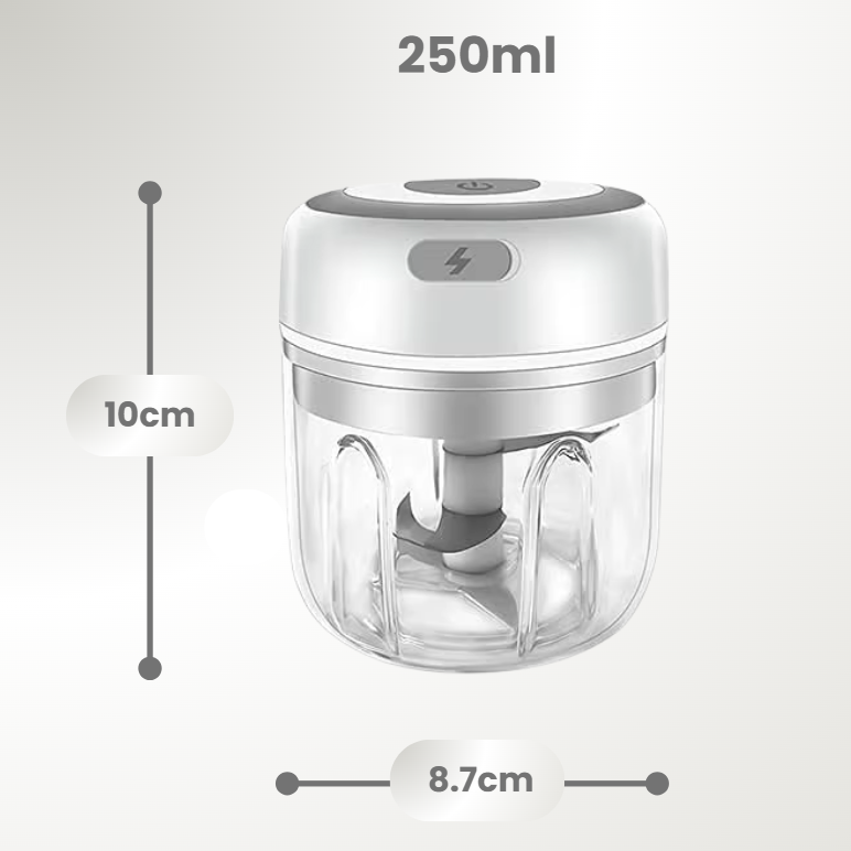 Mini Hachoir Électrique USB – Coupe ail, légumes, viande – Lames Inox