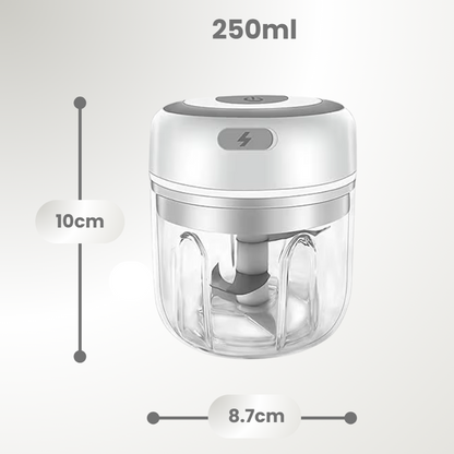 Mini Hachoir Électrique USB – Coupe ail, légumes, viande – Lames Inox